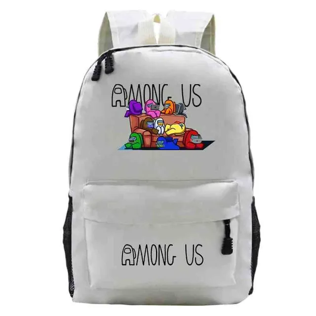School backpack printed with Among Us characters 1
