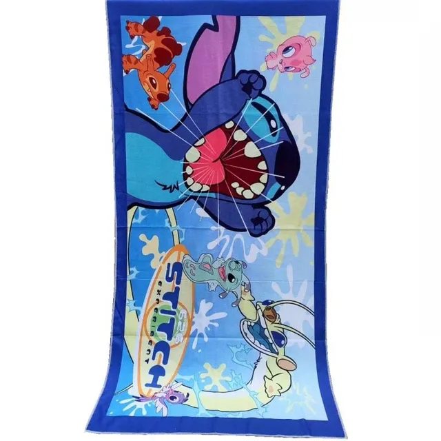 Ręcznik plażowy dla dzieci z niesamowitymi odciskami znaków Stitch 7