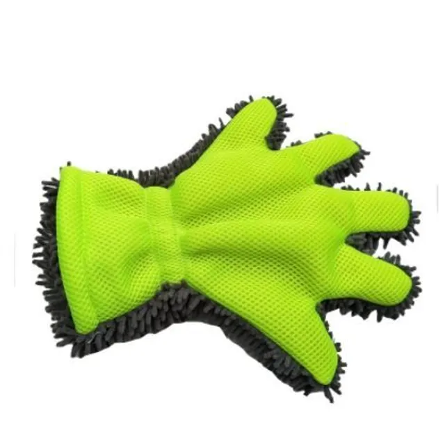 Gloves for washing a car of microfiber