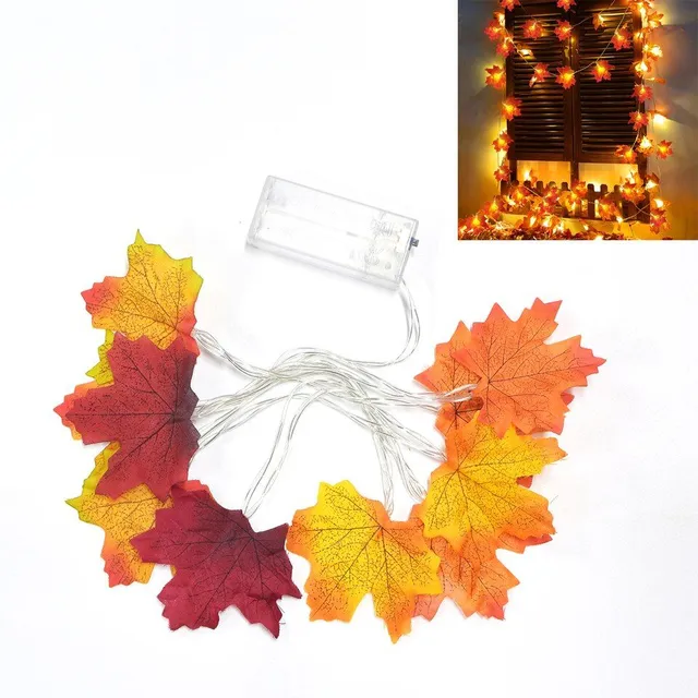 Light chain with motifs of pumpkins, ghosts, skeletons and bats with LED lights - Beautiful Halloween decoration for home