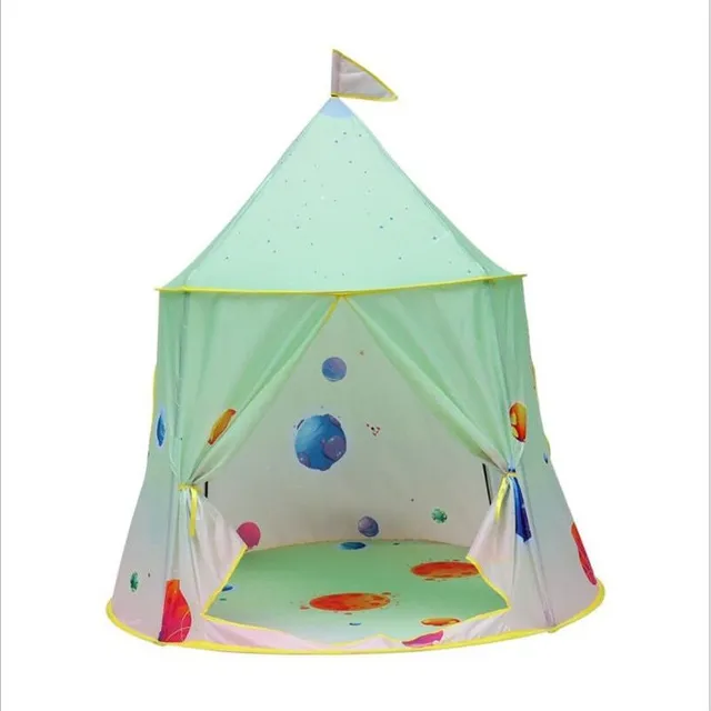 Folding children's tent in rainbow design