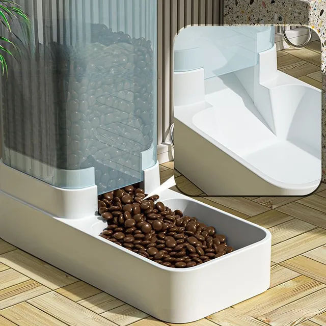 Stylish and practical automatic feeder and water bowl for dogs and cats