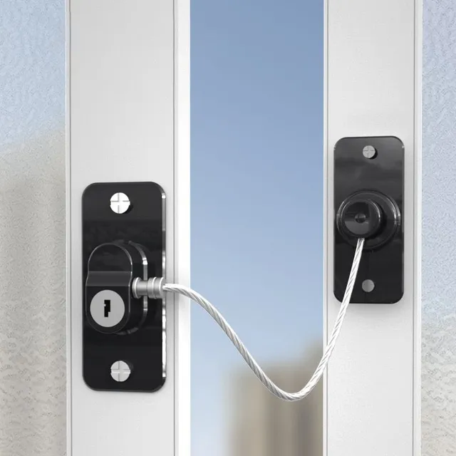 Classic protection lock for window against opening in black or white color