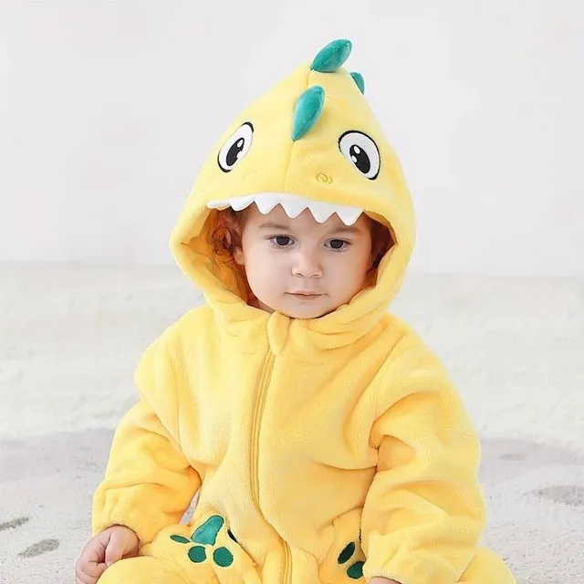 Cute Dino-Hero: Long Sleeve With Hood and Dinosaur Motive For Squirts