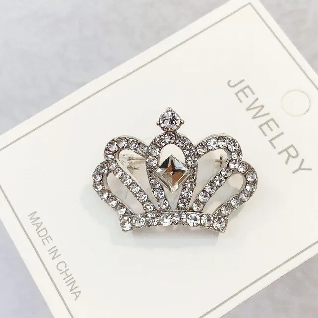 Beautiful luxury brooches in the shape of a crown