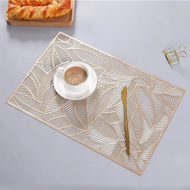 Set de table avec motif de feuilles