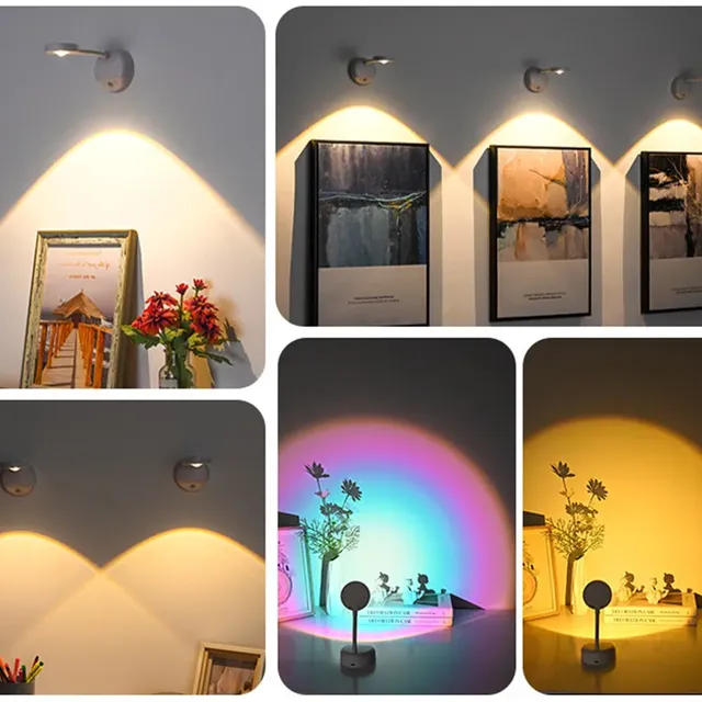 Wireless wall lamp with LED backlight for home