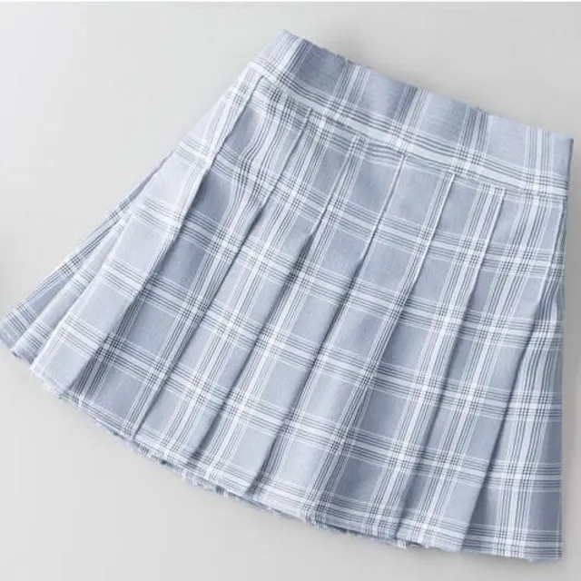 Girls' plaid plaid skirt