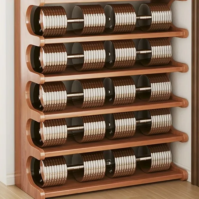 Bamboo botník - Space-saving multi-level organizer for wardrobe and hallway, durable wooden design