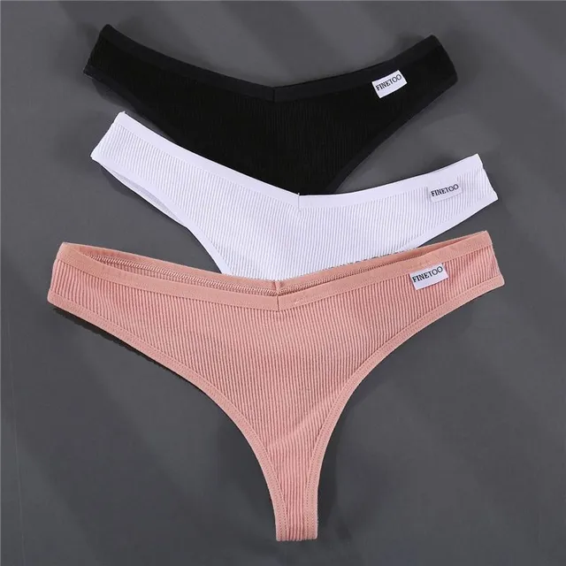 Cotton monochrome sexy ladies thong