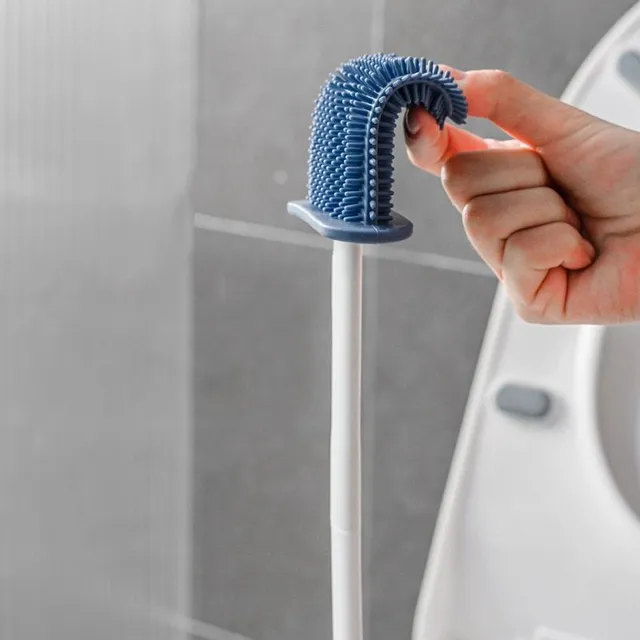 Silicone toilet brush and brush - set