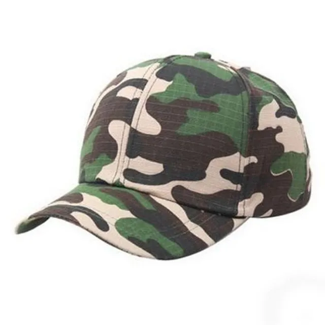 Military camouflage cap with Velcro