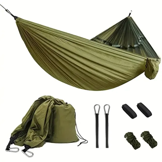 Outdoor mosquito hammock, nylon mosquito cover Camping hanger for backpacks, camping, travel, beach, yard