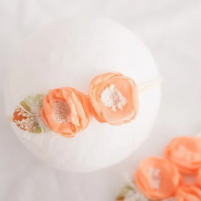 Girl headband with flowers