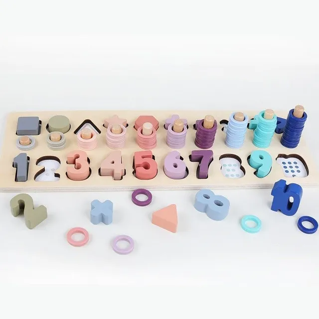 Wooden numbers for children