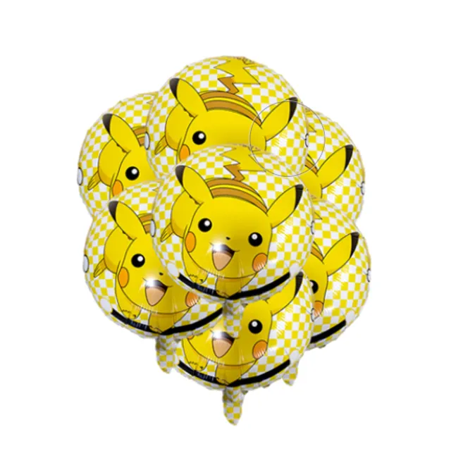 Piękny zestaw nadmuchiwanych balonów z motywem Pokémon 8ks B