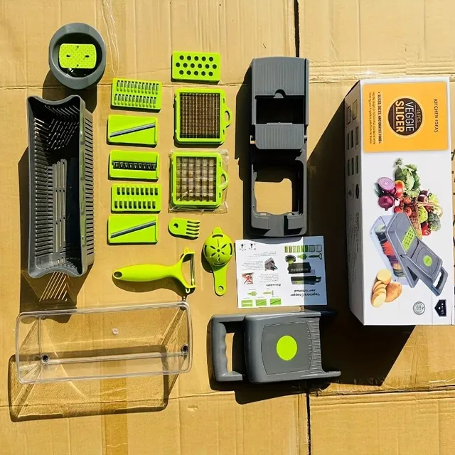 Hand-held multi-function slicer and vegetable cleaver