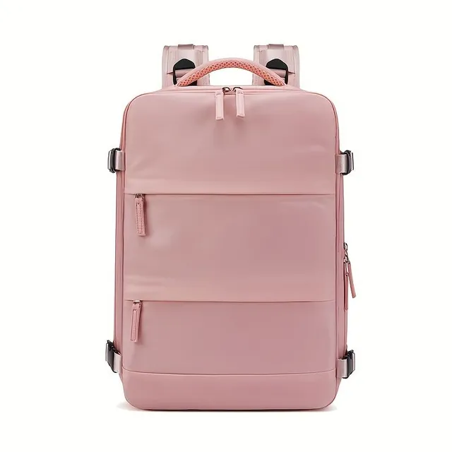 Dámský cestovní batoh s USB nabíjením a kapsou na boty - Nepromokavý, 39,62 cm - Pro podnikání i školu