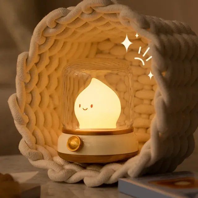 Cute night lamp in the shape of a flame