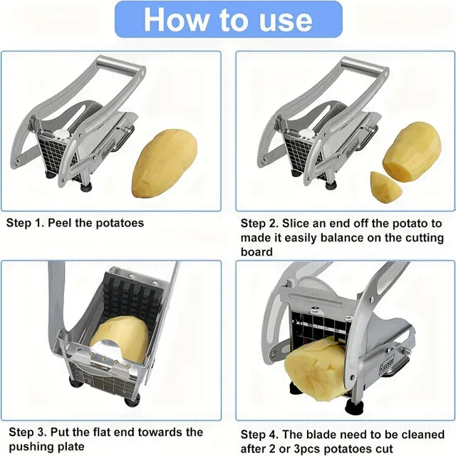 Stainless steel cutter for fruit and vegetables