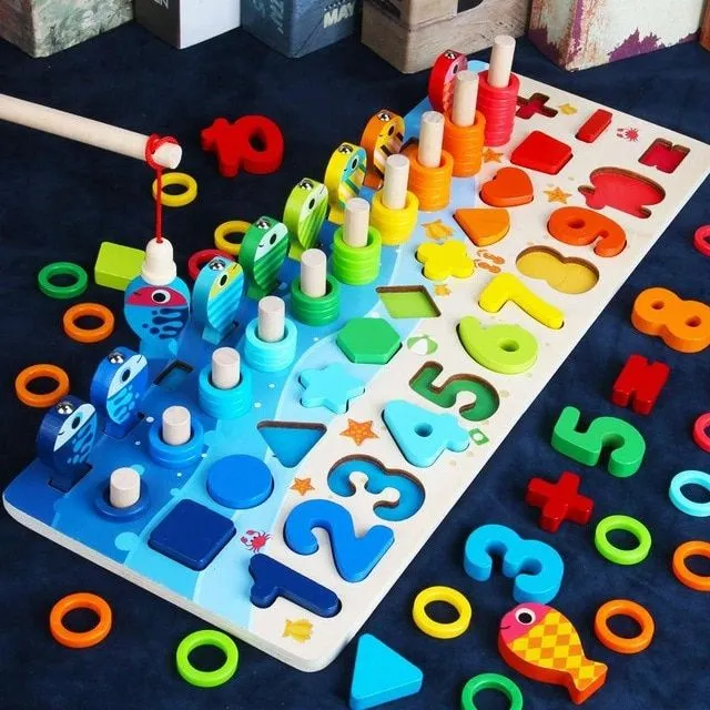 Children's wooden educational game