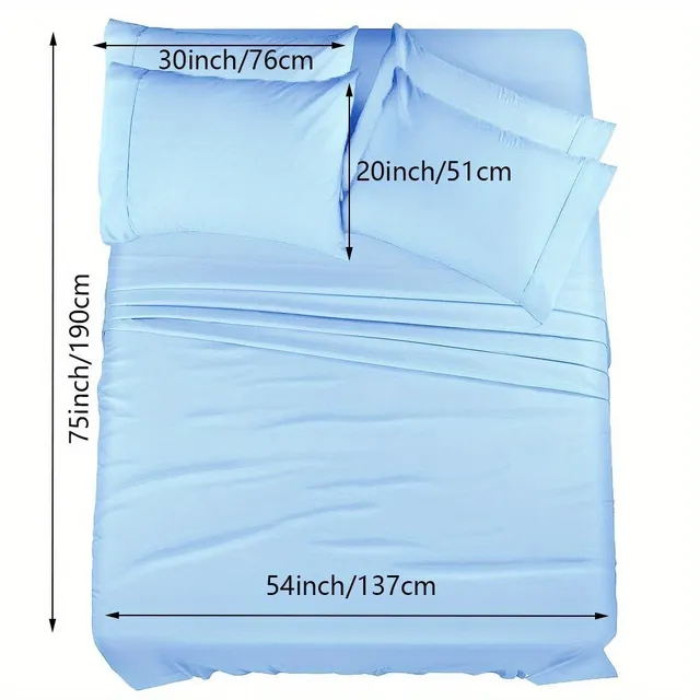 4/6pcs Luxury Cooling Linen, Resilient Against Wrinkles, Flashing and Blushing With Deep Pocket, Soft, Comfortable And Breathable Bed linen For Bedroom A Hotel (1*Flooded List + 1*Adapted List + 2/4*Polish Cases, No Core)