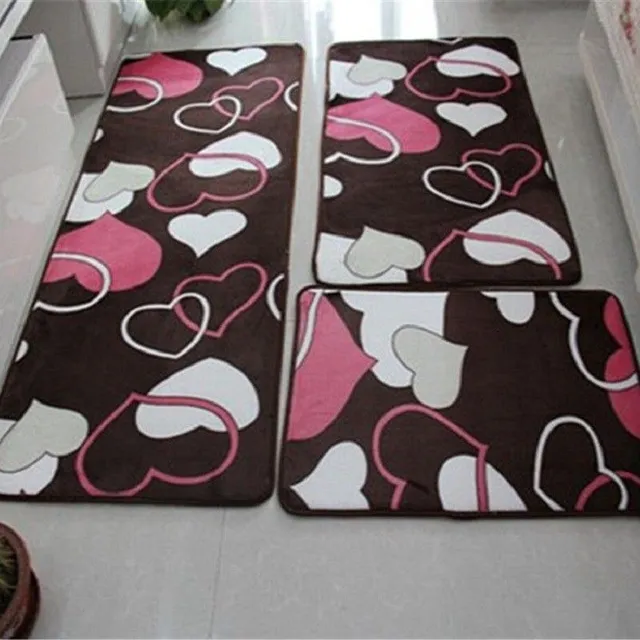 Bathroom mats with 3 pcs