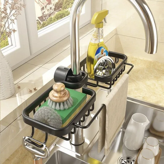 Drip stand for a kitchen battery for sponges or dishwashing agents