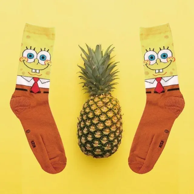 Skarpetki dla mężczyzn Spongebob gray-black