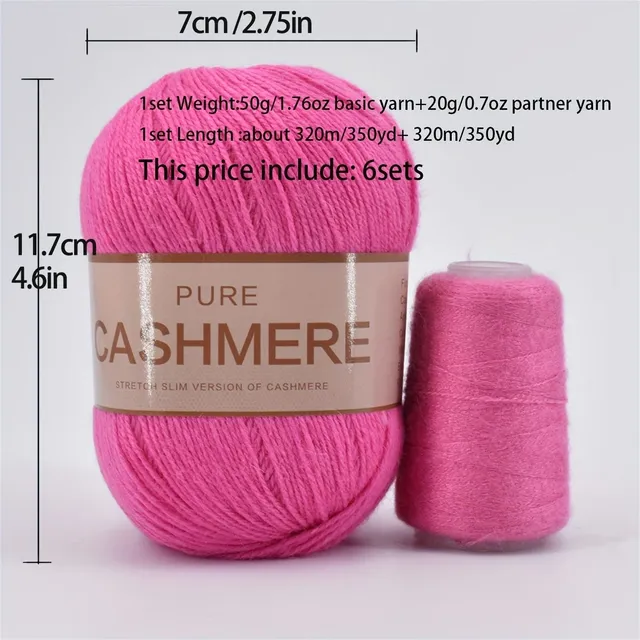 Beautiful 98% cashmere yarn for hand knitting and crochet - soft and suitable for machines - ball for scarves, sweaters and more