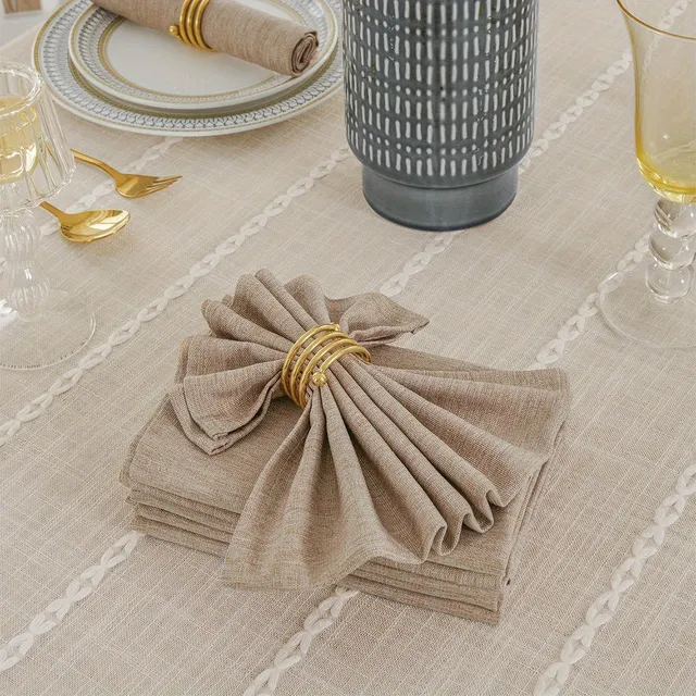 6pcs Beautiful cloth napkins for weddings, birthdays and parties - uniform napkins for dinner for a deluxe meal experience