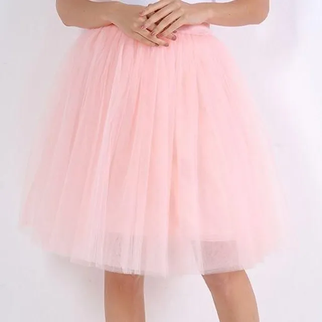 Women's tulle skirt peach