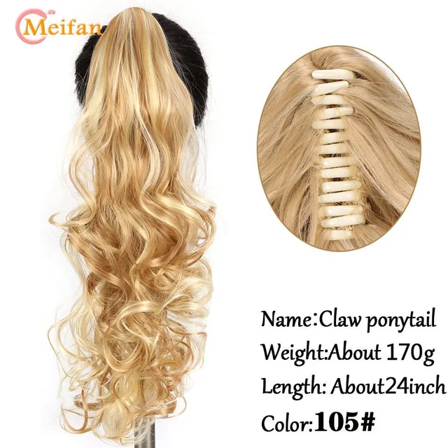 Rövid Wavy Claw Conytail Clip A haj kiterjesztései Fekete Barna Pony Tail Clip In Hair Tail Natural Fake Hair Extensions