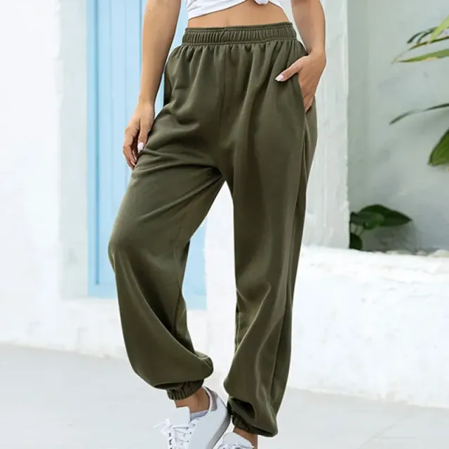 Women's baggy sweatpants with high waist