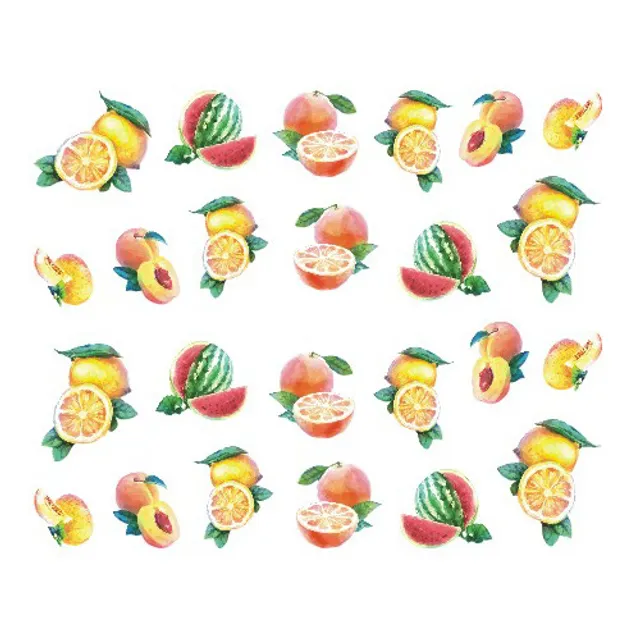 Stickers for nails with fruit and sweets motif