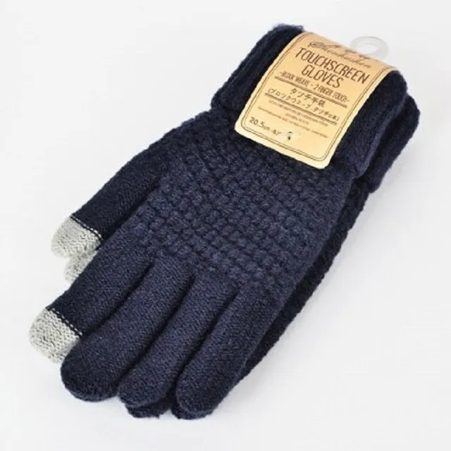 Pletené rukavice s dotykovými prsty