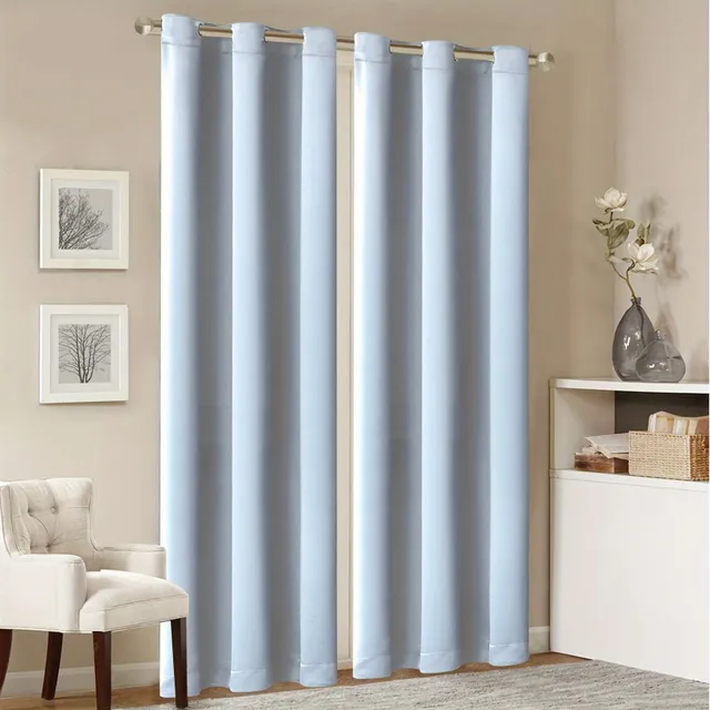 2p Blackout curtains with thermoinsulating top mat with bedroom and living room passes, reducing noise and blocking light - interior decoration