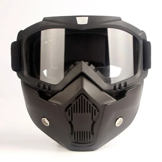 Motorcycle goggles with mask