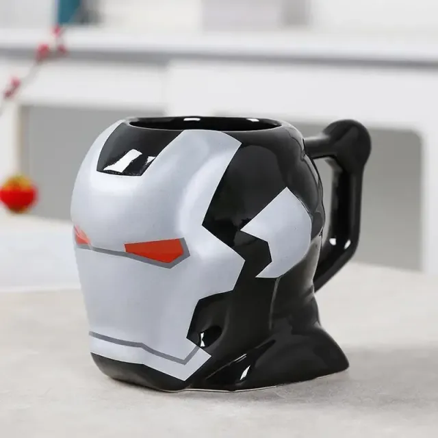 Cup in the shape of a comic book superhero