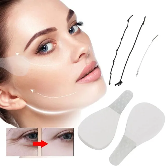Invisible adhesive tapes for anti-wrinkle face lift