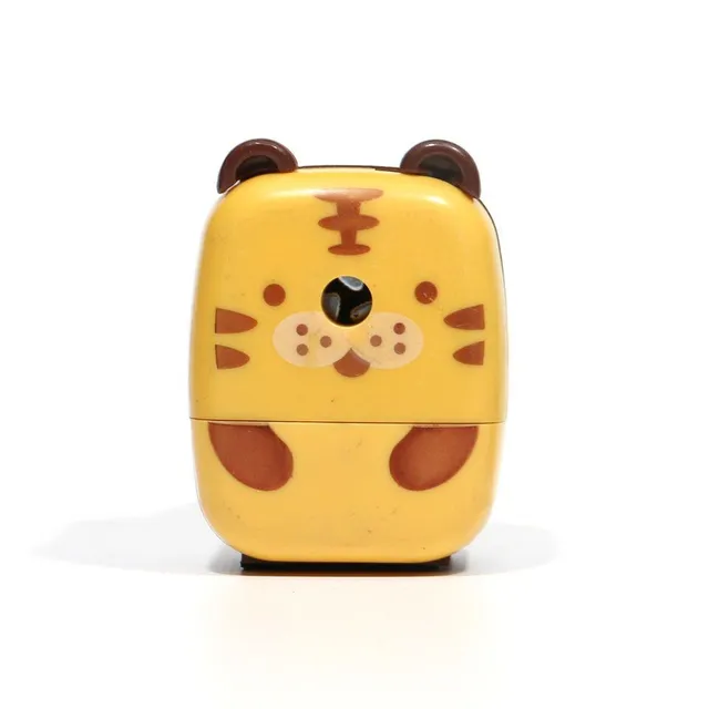 School pencil sharpener with cute animal motif