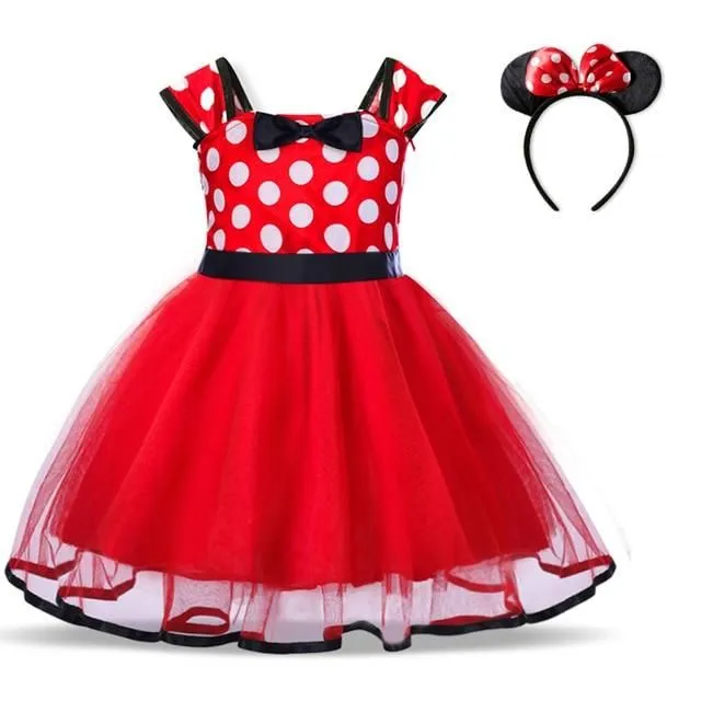 Dziecięca sukienka Minnie 04-with-headband 6t