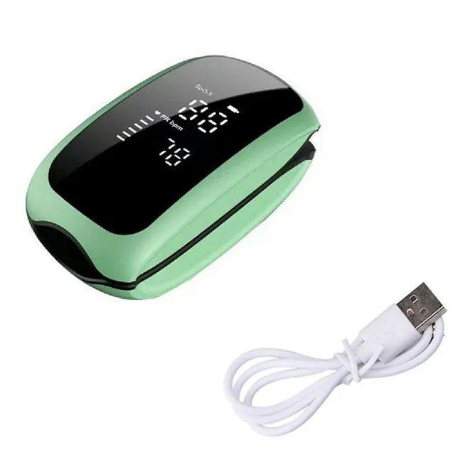 Portable fingertip pulse oximeter - blood oxygen saturation monitor