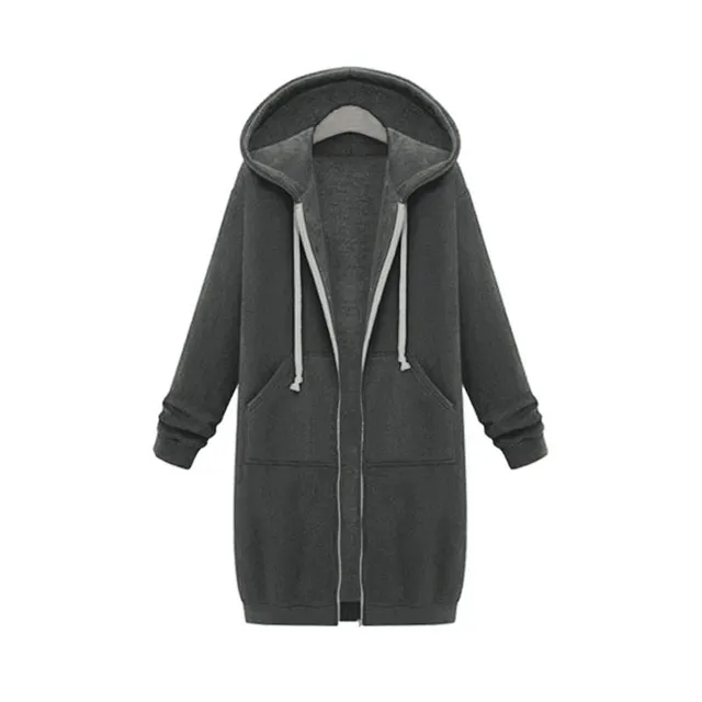 Casual fashion long loose hooded sweatshirt for women - more styles