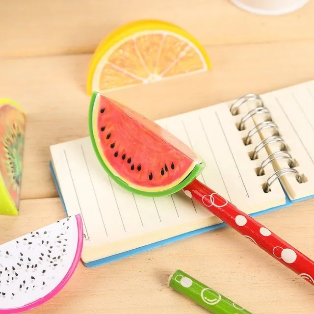 Stylish sharpener in the shape of cut fruit - random variant