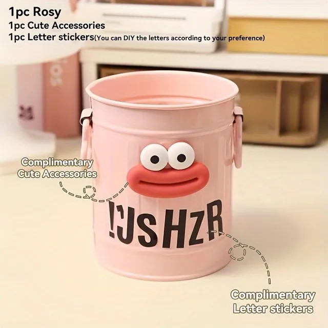 1pc Beautiful retro bucket for writing and cosmetics