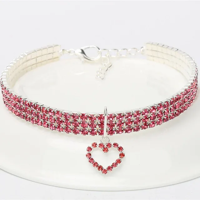 Luxury glitter collar for cats with Henderson pendant