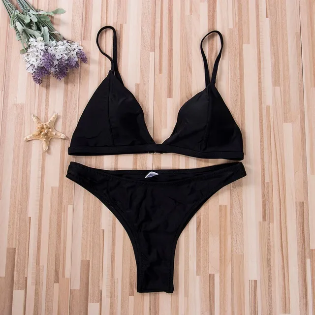 Simple two piece swimsuit for women