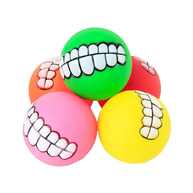 Funny ball for dogs with gnawed teeth