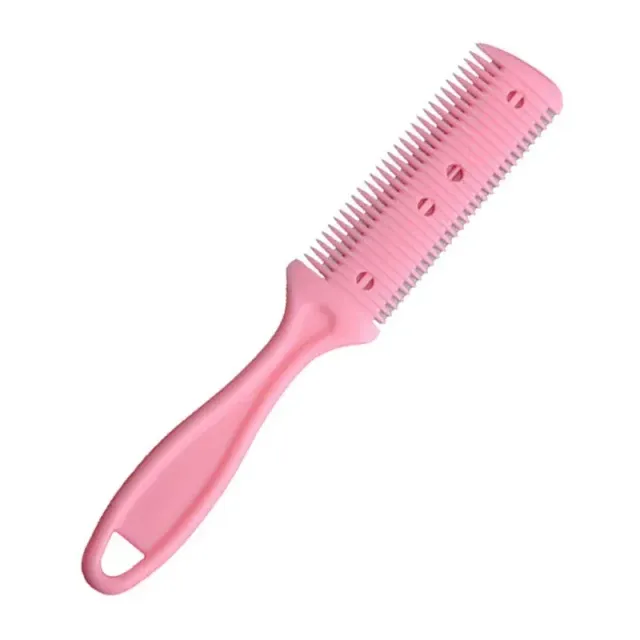 Hairdressing comb with razor and scissors for cutting bangs